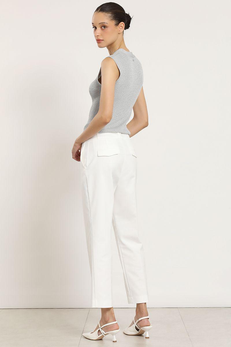 Pantalon sastre, tiro alto, crudo Liola-3