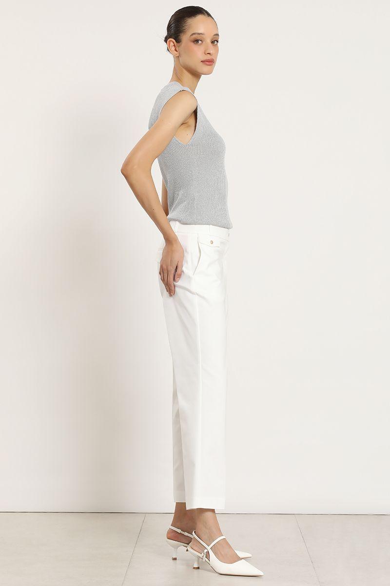 Pantalon sastre, tiro alto, crudo Liola-4
