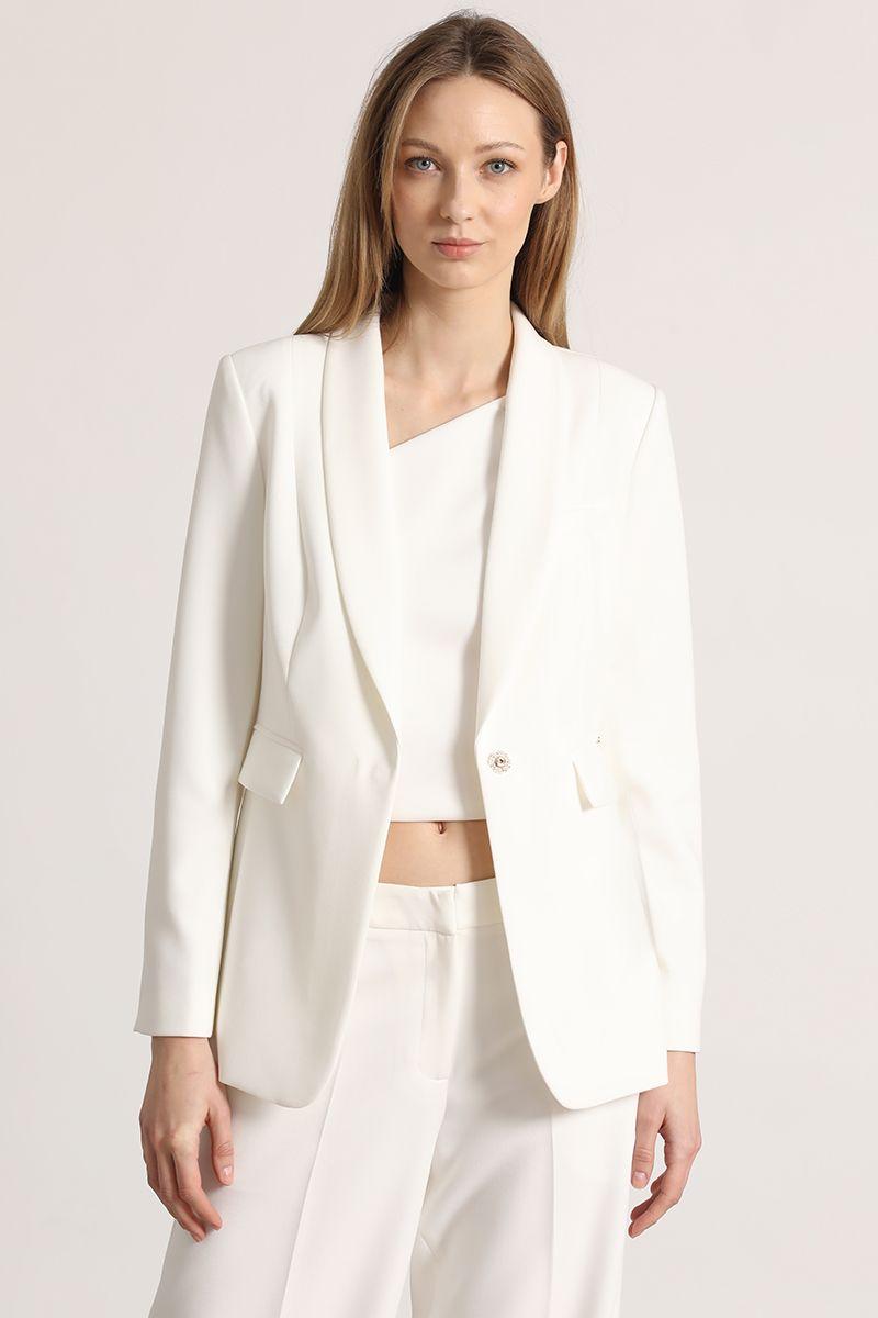 Blazer entallado smoking Liola mujer crudo-0