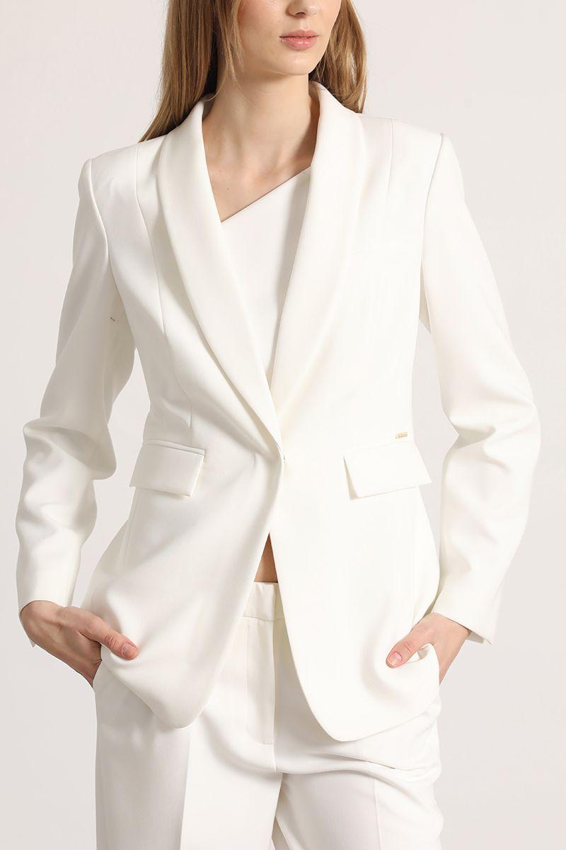 Blazer entallado smoking Liola mujer crudo-3