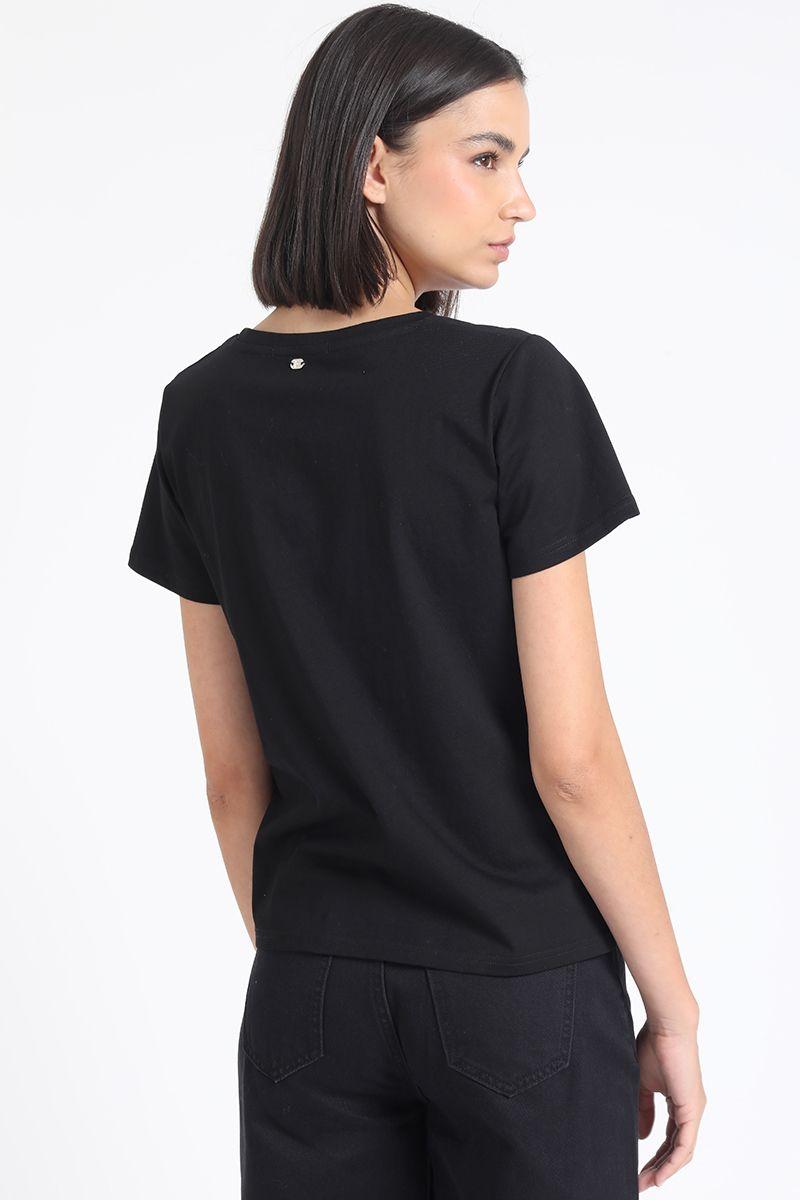 Polera Algodón Dreamy Strass, Negro Liola-3
