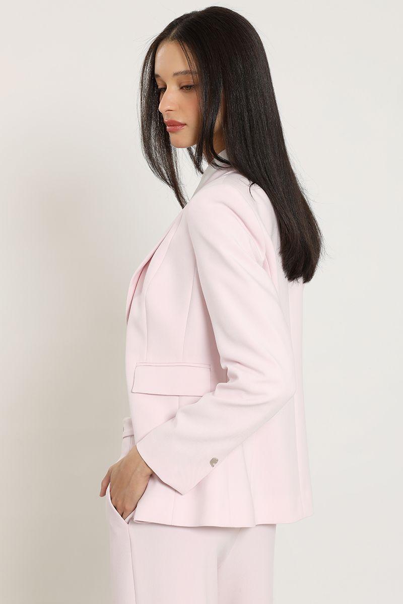 Blazer entallado, cuello smoking, rosa Liola-6
