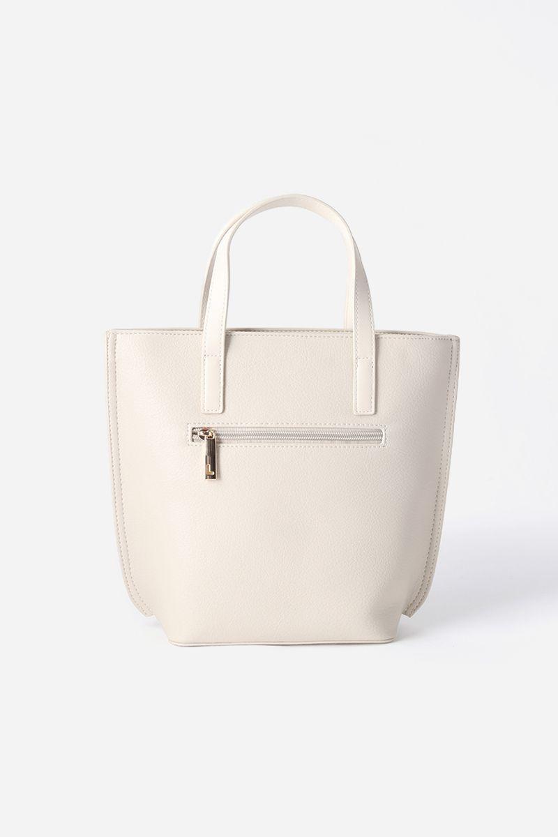 Cartera mediana ojetillos Liola beige-2