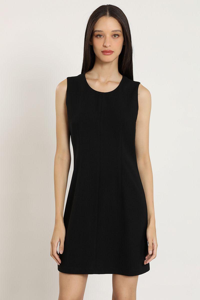 Vestido corto, basico, negro Liola-0