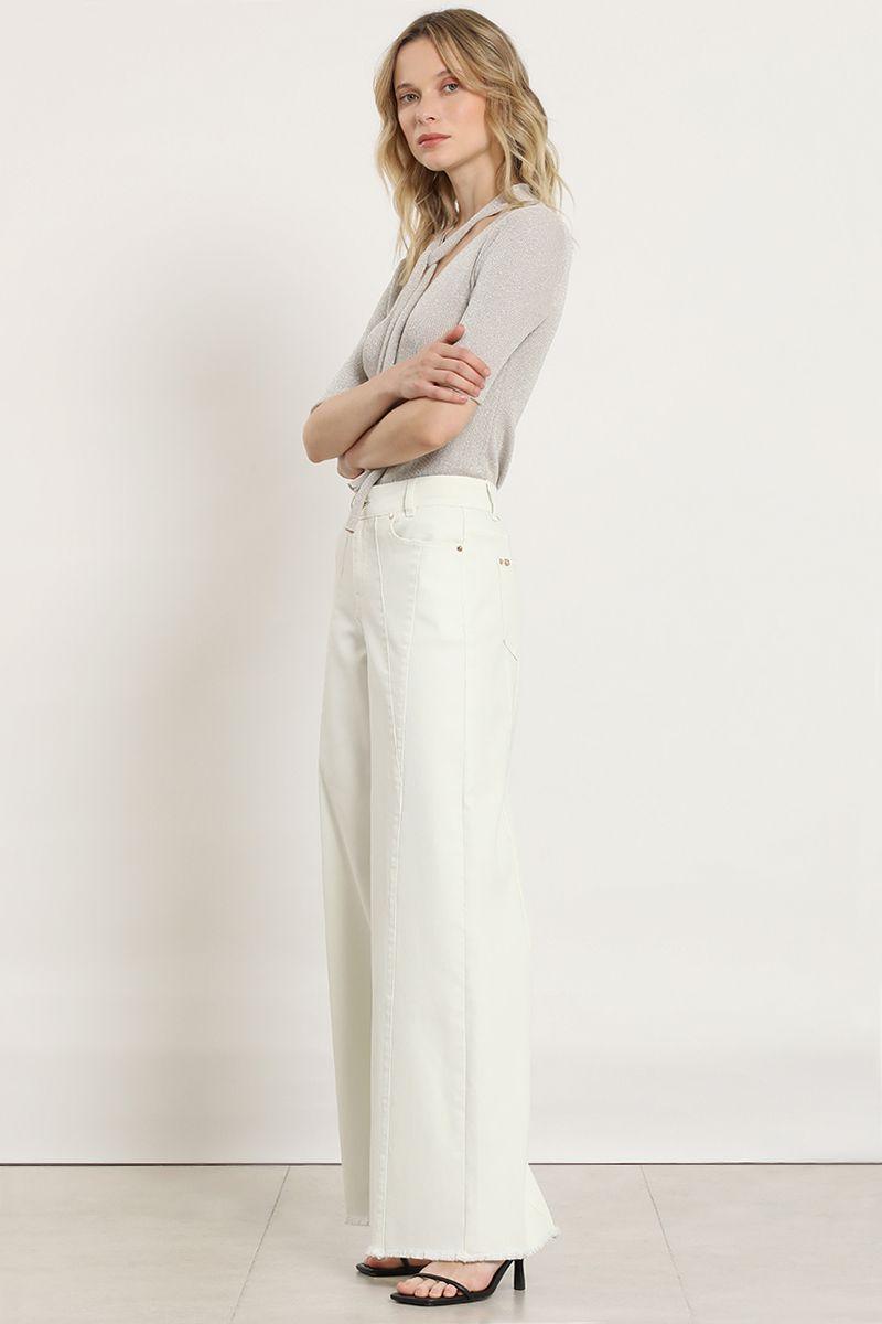 Jeans color extra palazzo, crudo Liola-1