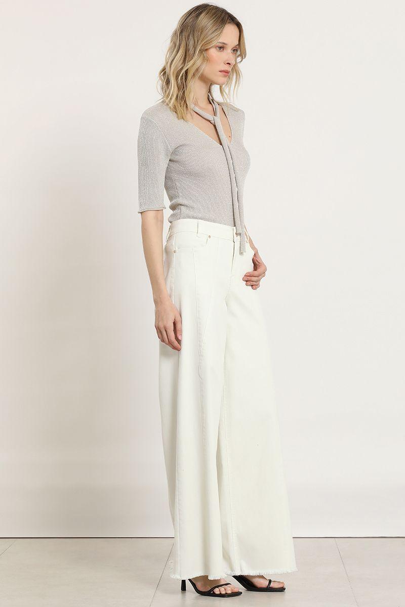Jeans color extra palazzo, crudo Liola-2