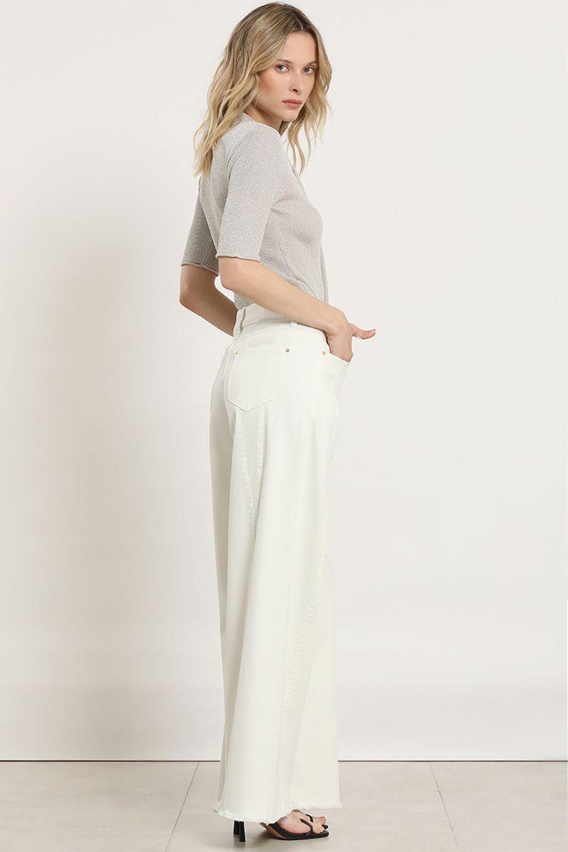 Jeans color extra palazzo, crudo Liola-4