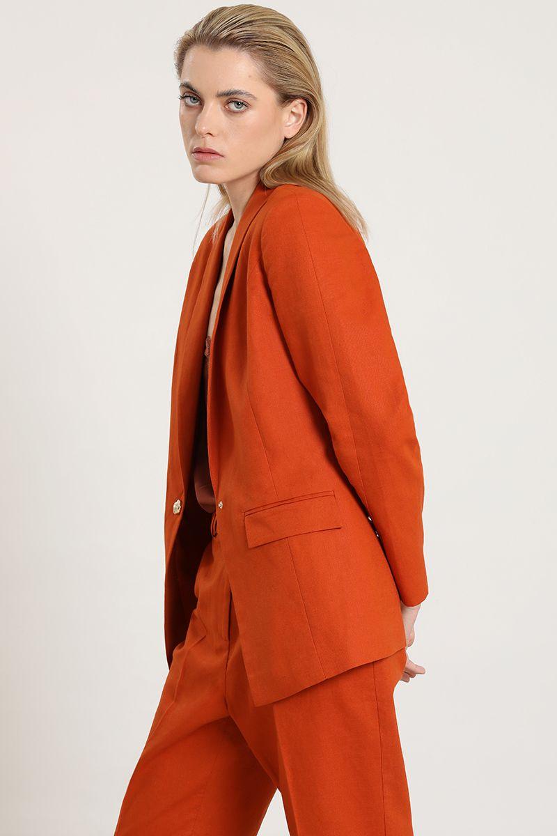 Blazer lino algodon, oxido Liola-2