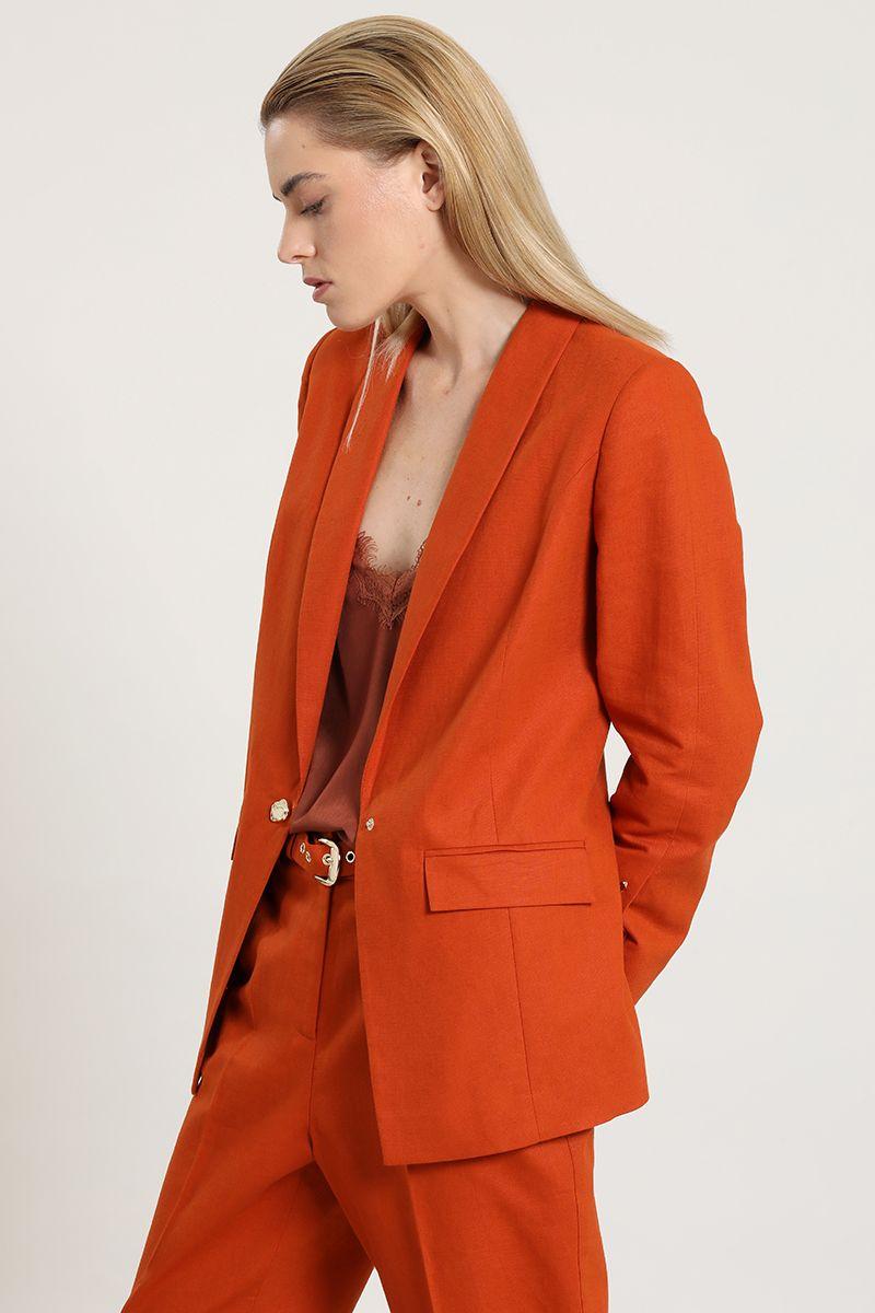Blazer lino algodon, oxido Liola-4