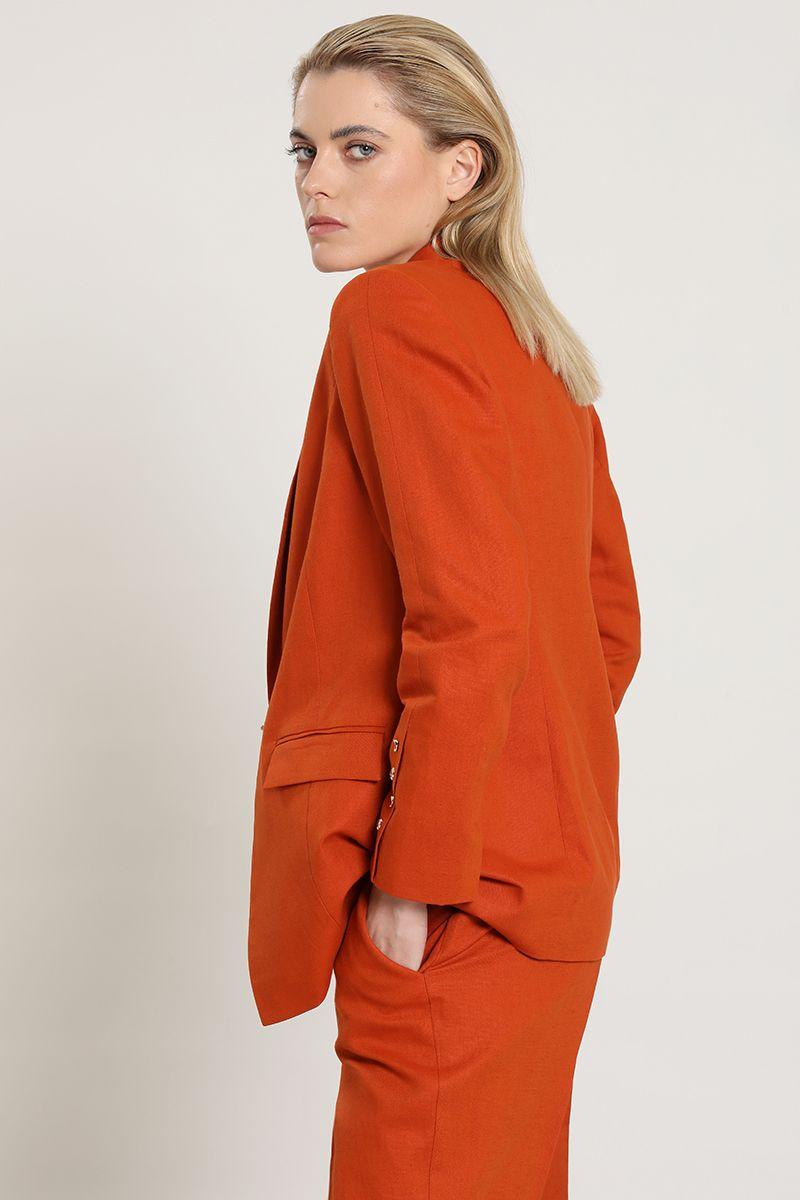 Blazer lino algodon, oxido Liola-5
