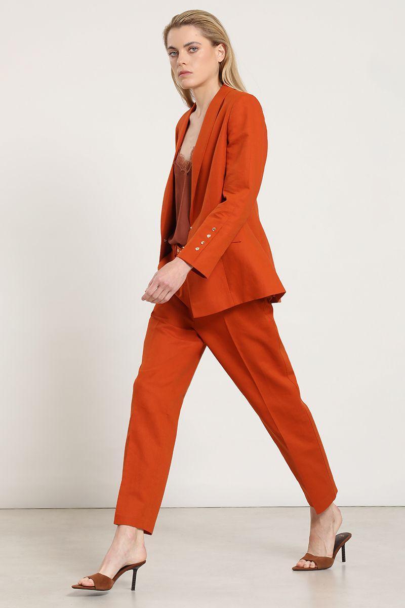 Blazer lino algodon, oxido Liola-6