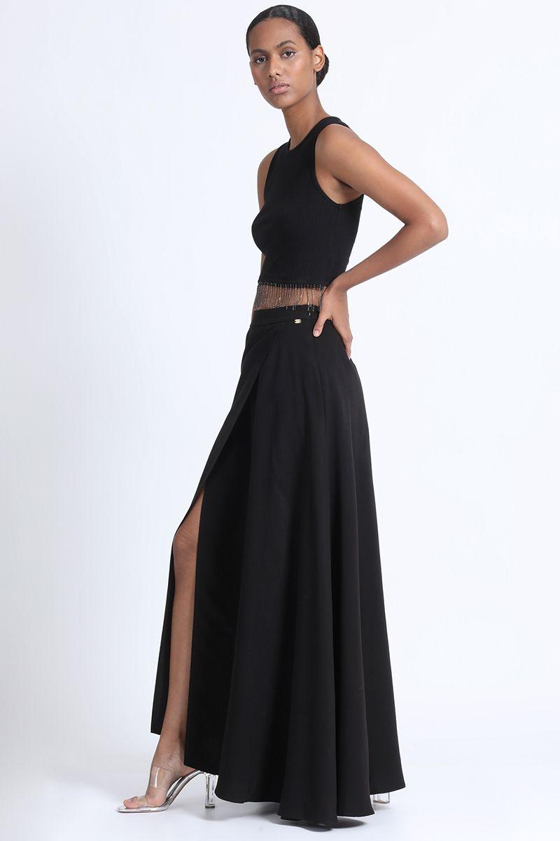 Falda Maxi Negra Liola-0
