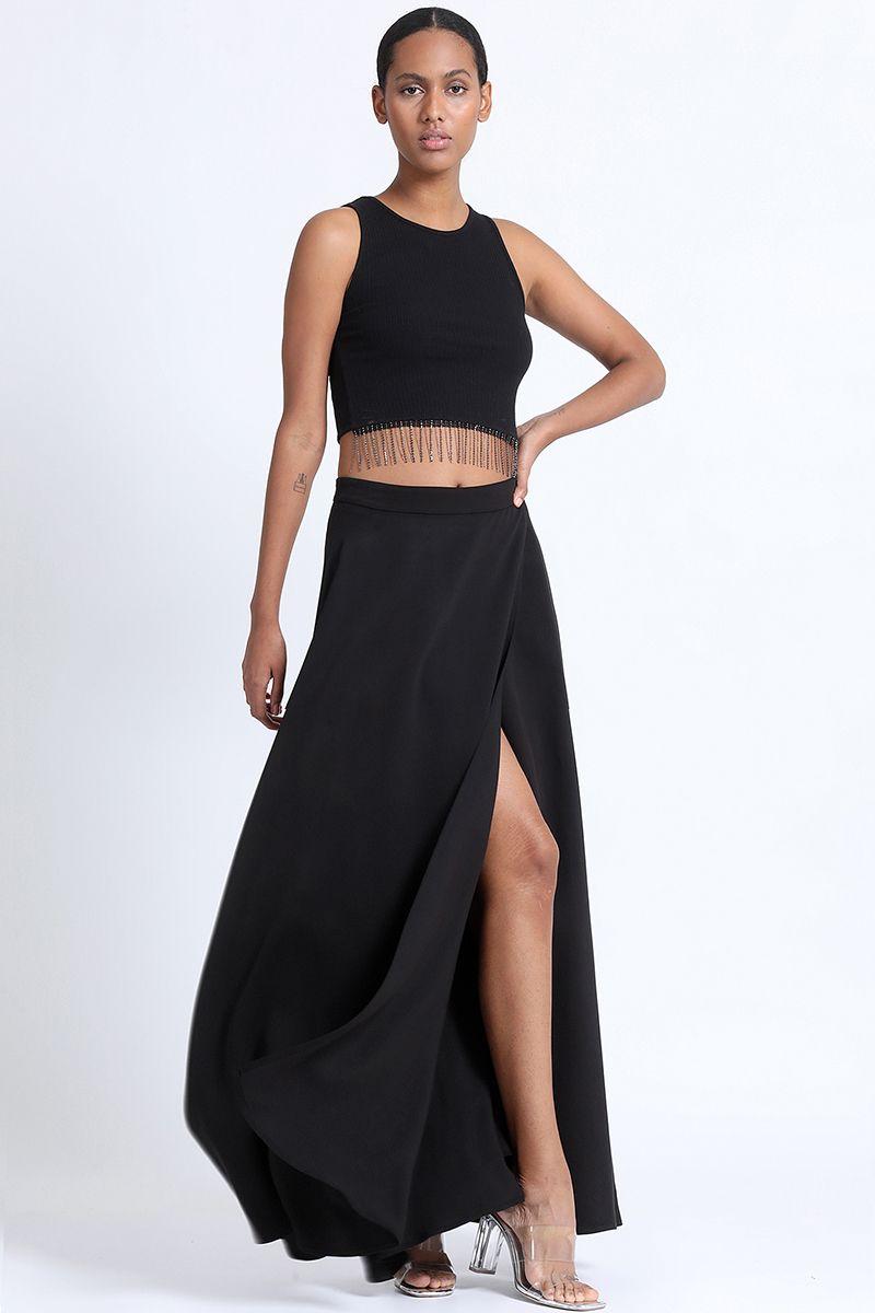 Falda Maxi Negra Liola-1