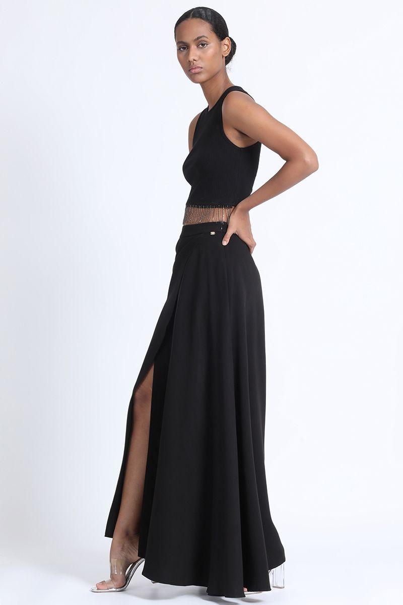 Falda Maxi Negra Liola-5