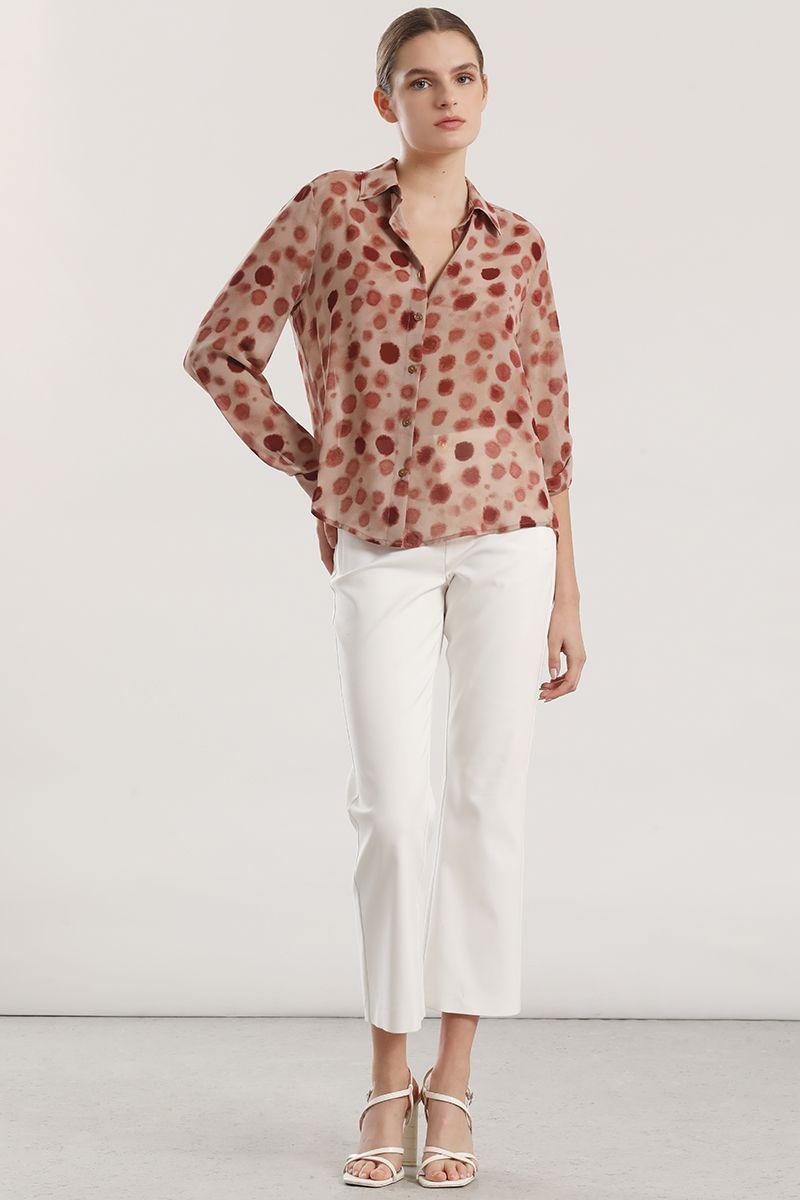 Blusa gasa estampado mujer Liola rosa-1