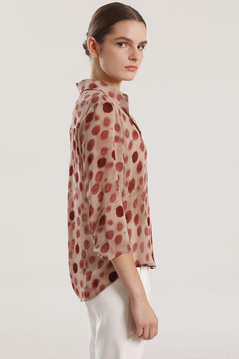 Blusa gasa estampado mujer Liola rosa-2