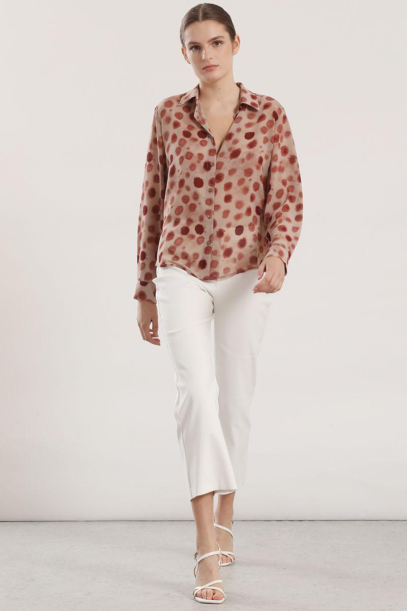 Blusa gasa estampado mujer Liola rosa-4