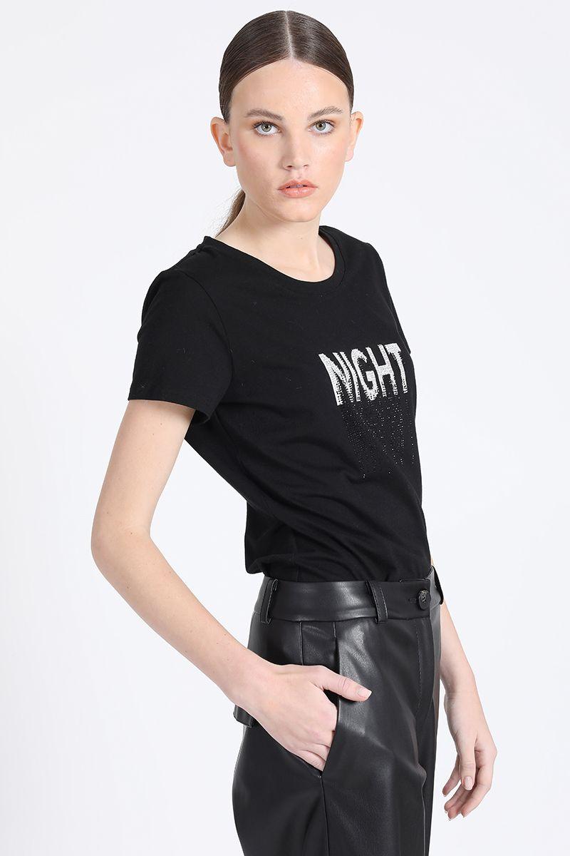 Polera Con Texto, Negro Liola-4