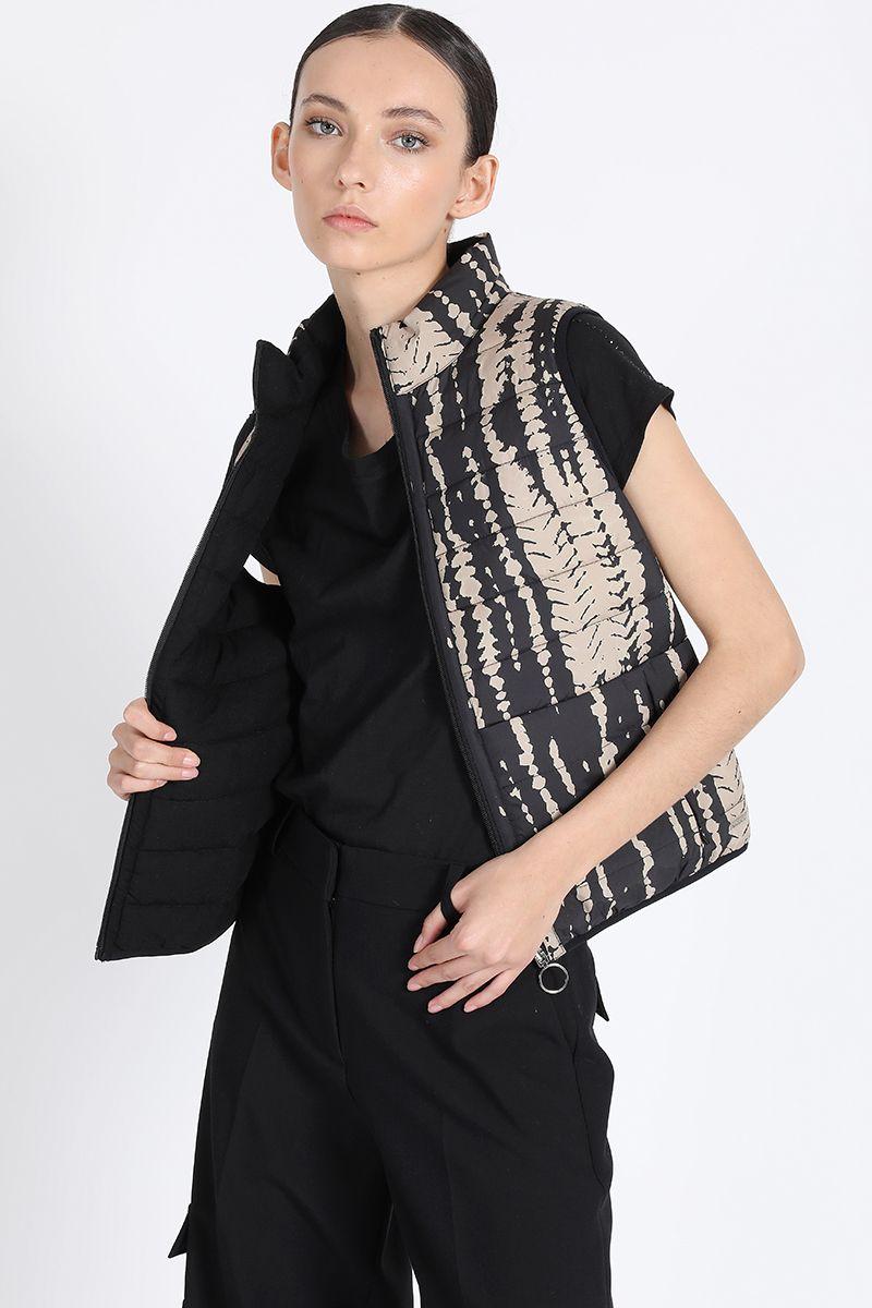 Parka Reversible Con Estampado, Negro Liola-7