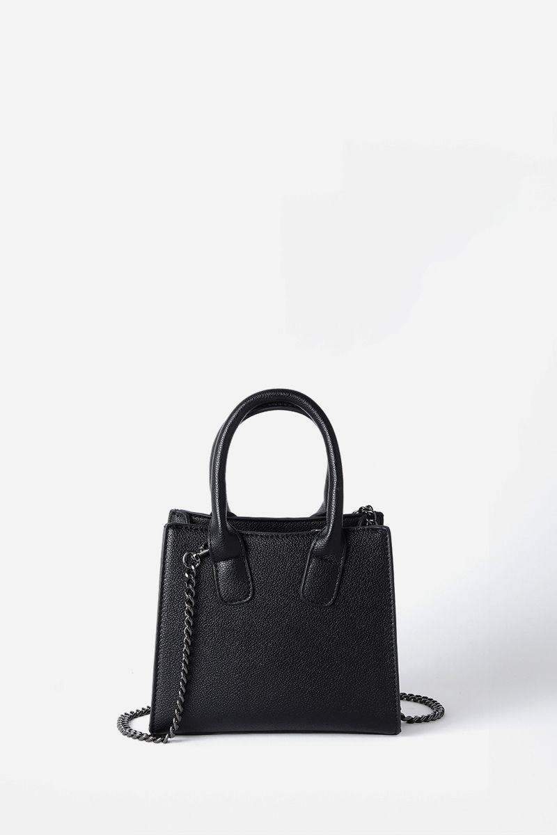 Cartera Pequeña Aplicación Piton, Efecto Cuero, Negro Liola-2