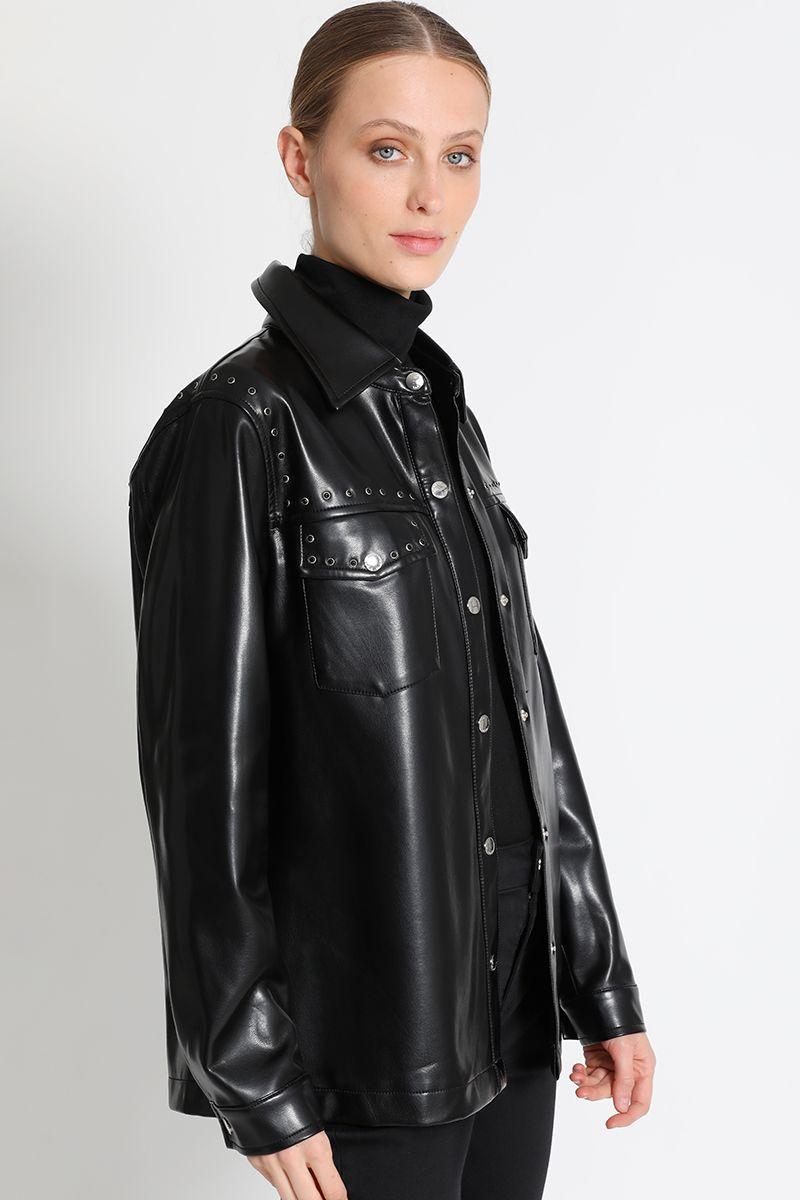 Sobrecamisa Efecto Cuero Piel Liola-0