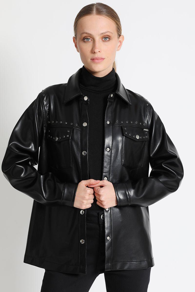 Sobrecamisa Efecto Cuero Piel Liola-1
