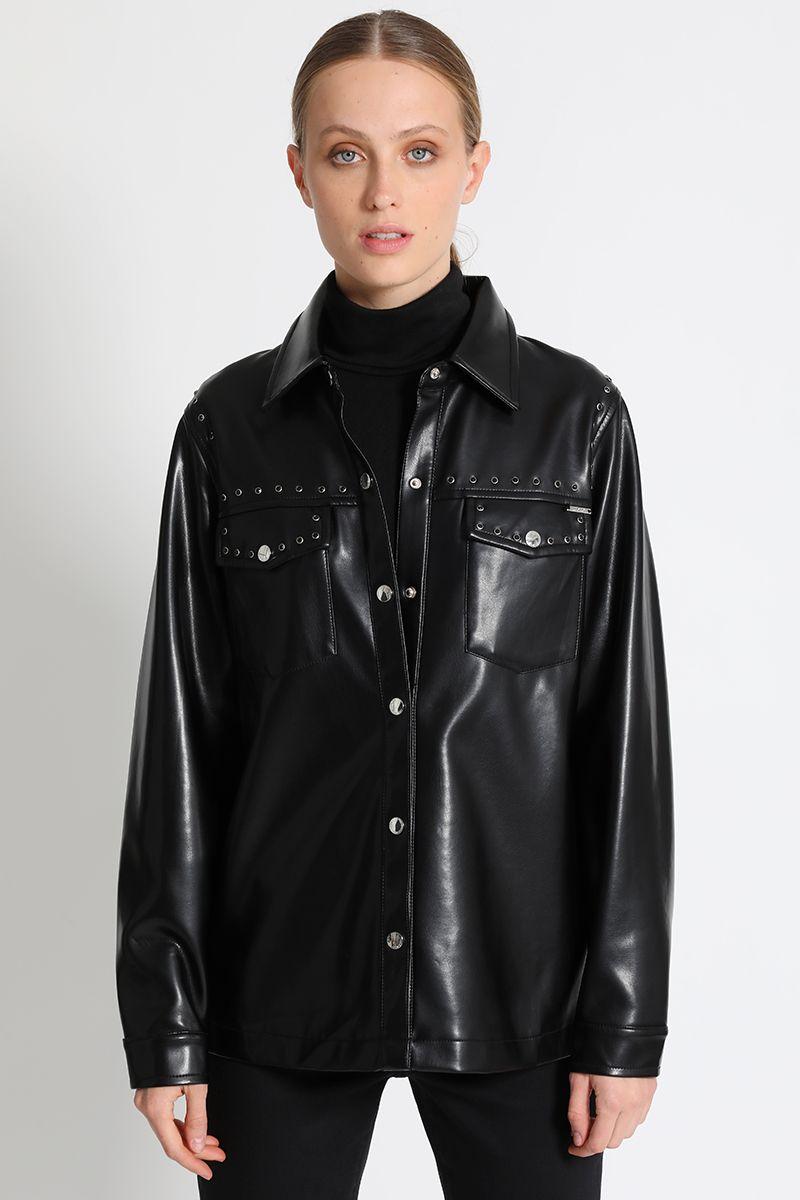 Sobrecamisa Efecto Cuero Piel Liola-3