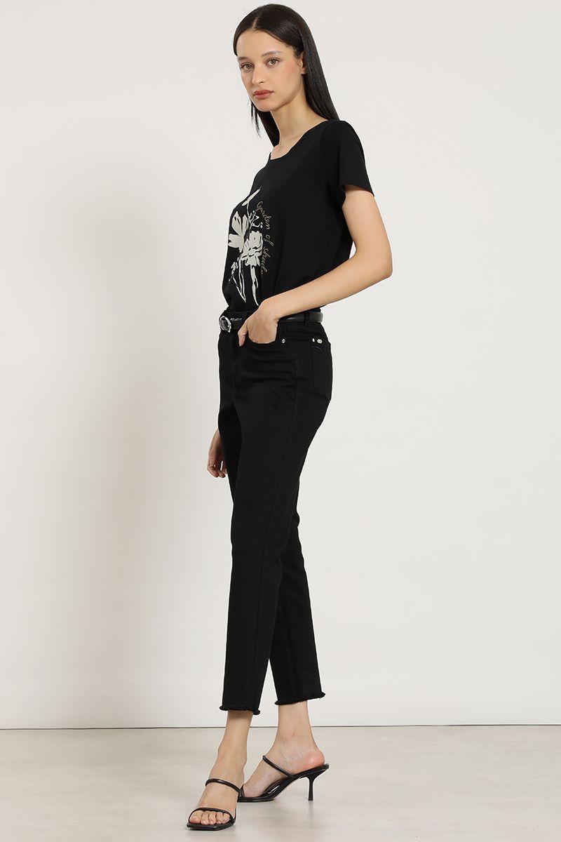 Jeans color skinny, negro Liola-1