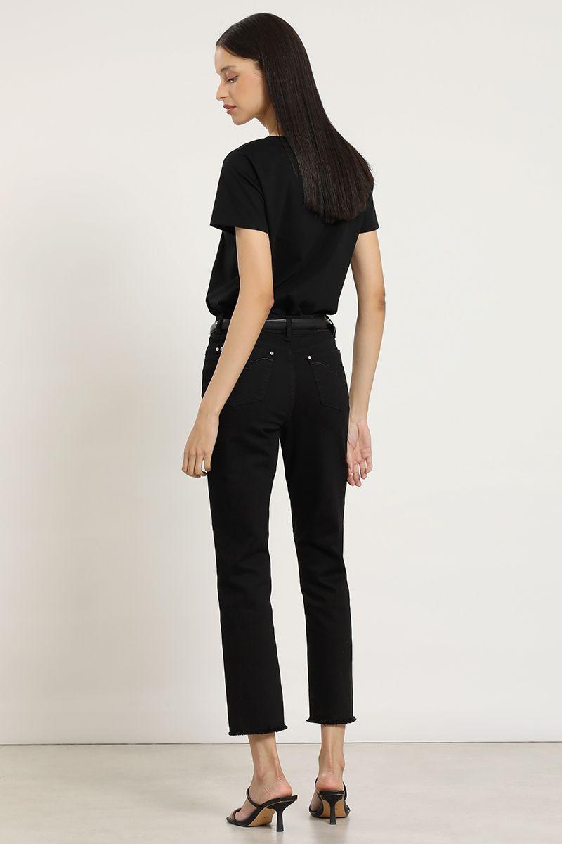 Jeans color skinny, negro Liola-4