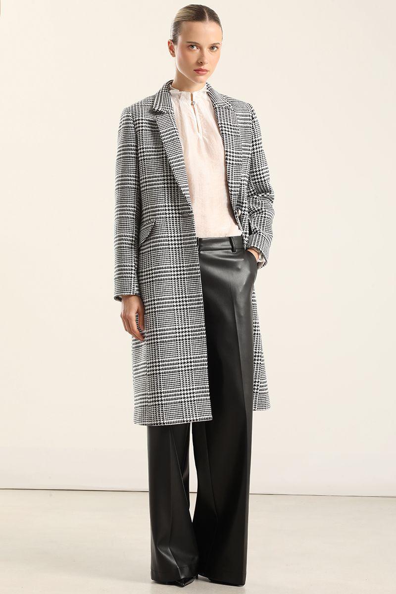 Abrigo Con Lana, Negro Liola-0