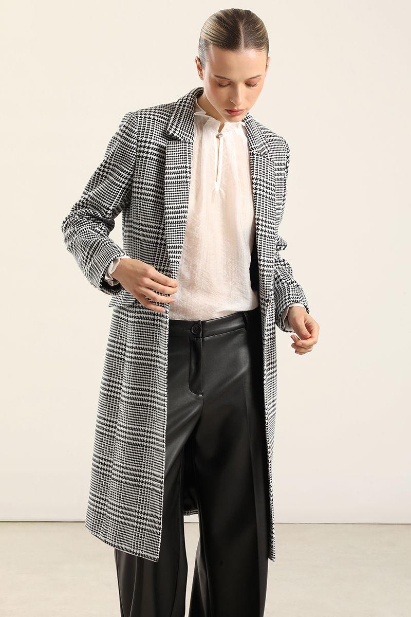 Abrigo Con Lana, Negro Liola-3