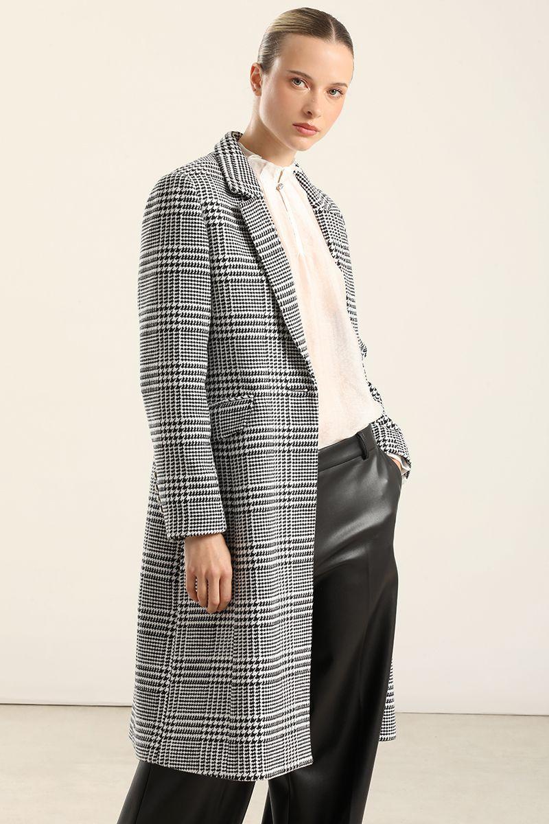 Abrigo Con Lana, Negro Liola-4