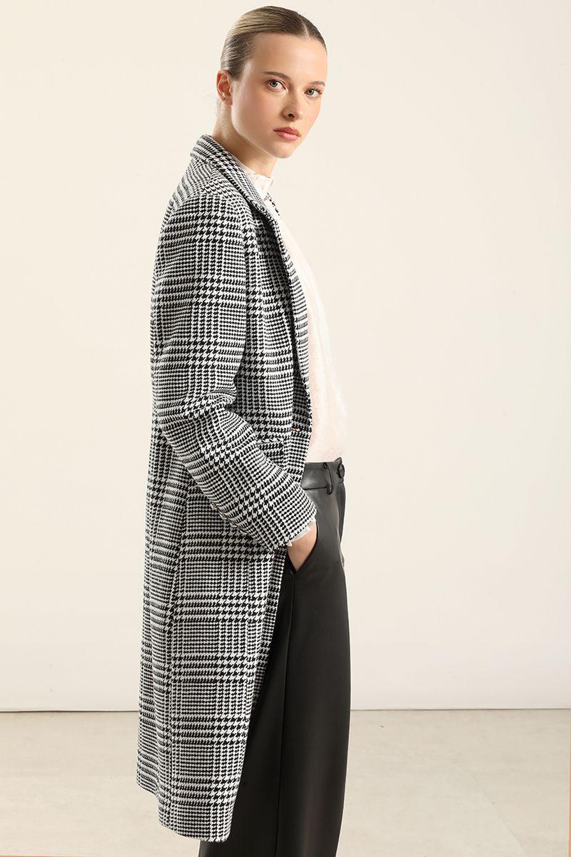 Abrigo Con Lana, Negro Liola-5