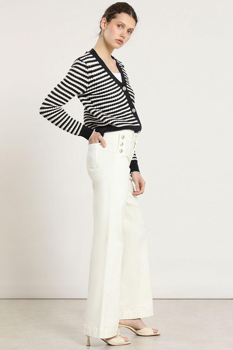 Jeans color bootcut, crudo Liola-3