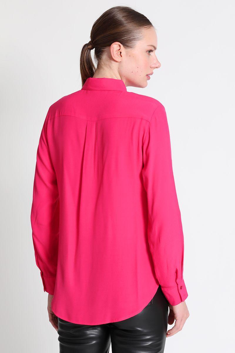 Blusa Camisera Fluida Fucsia Liola-3