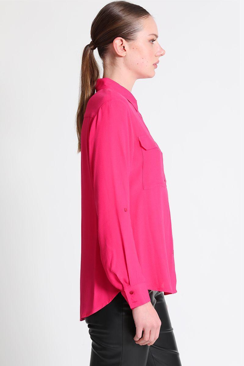 Blusa Camisera Fluida Fucsia Liola-2
