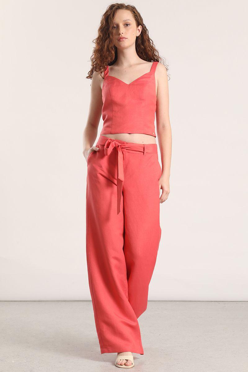 Top crop lino liola mujer coral-1