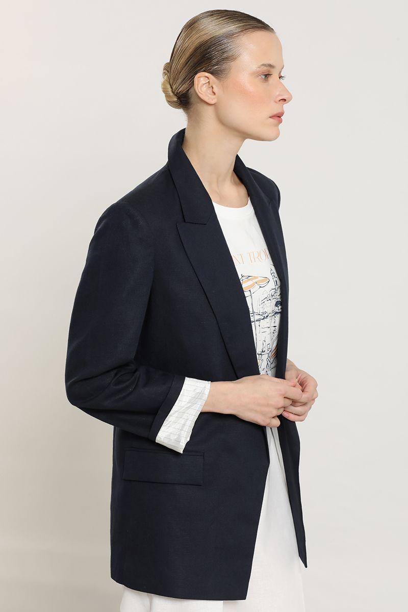 Blazer con forro contraste, azul Liola-2