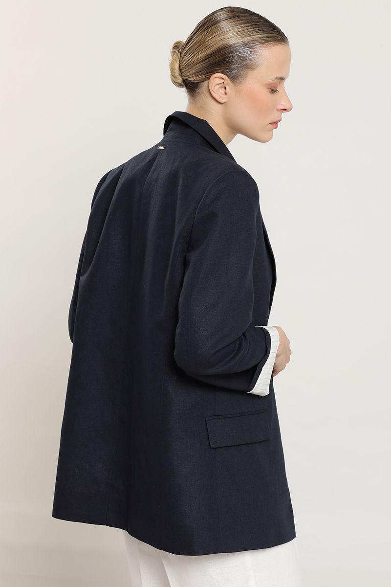 Blazer con forro contraste, azul Liola-5