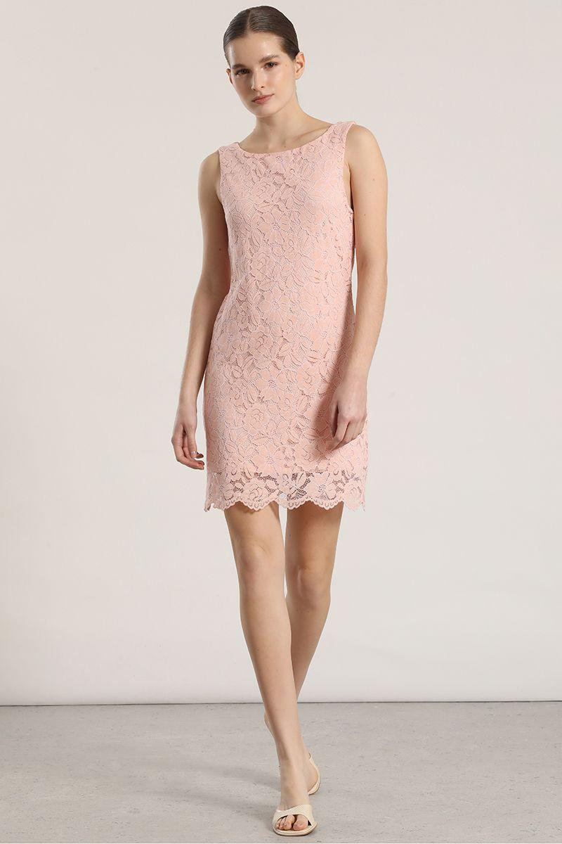 Vestido encaje Liola mujer rosa-0