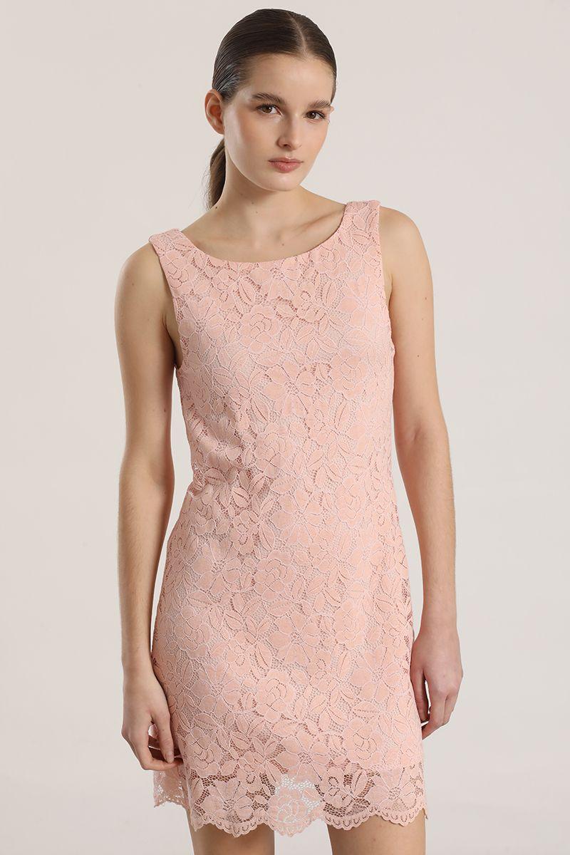 Vestido encaje Liola mujer rosa-1