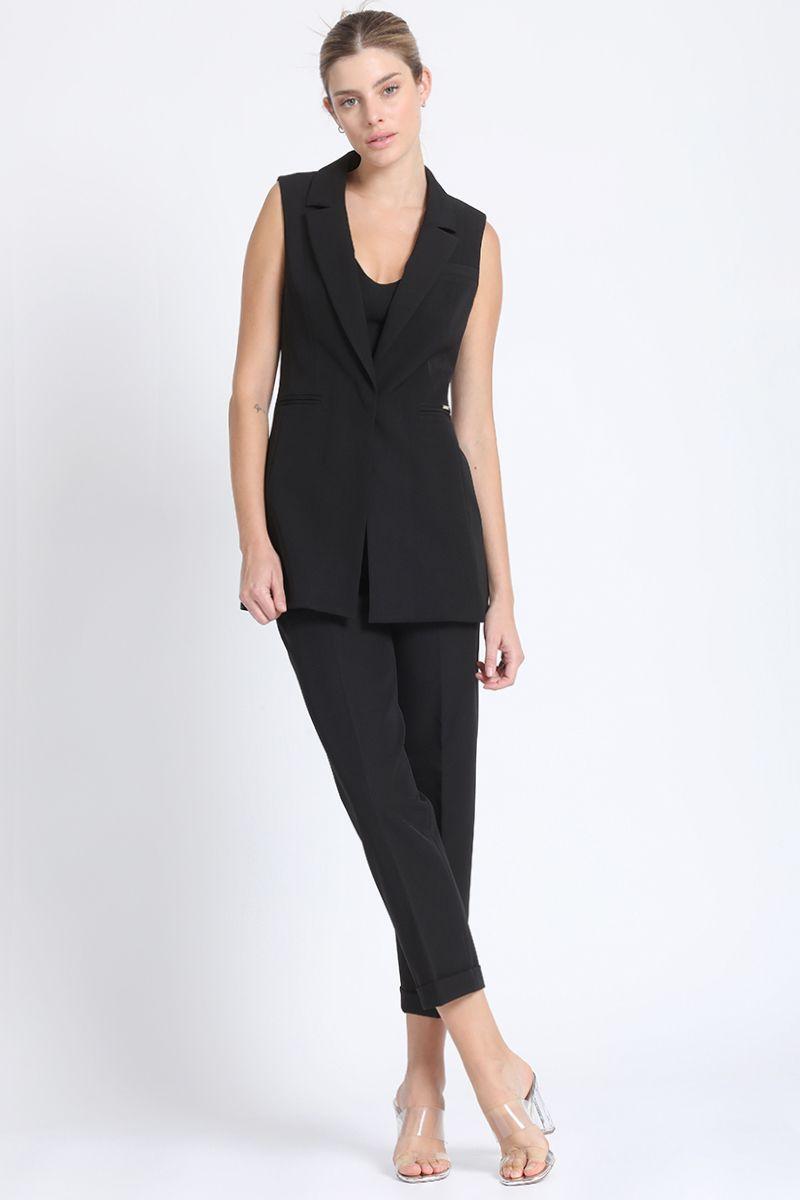 Blazer Sin Mangas Negro Liola-2