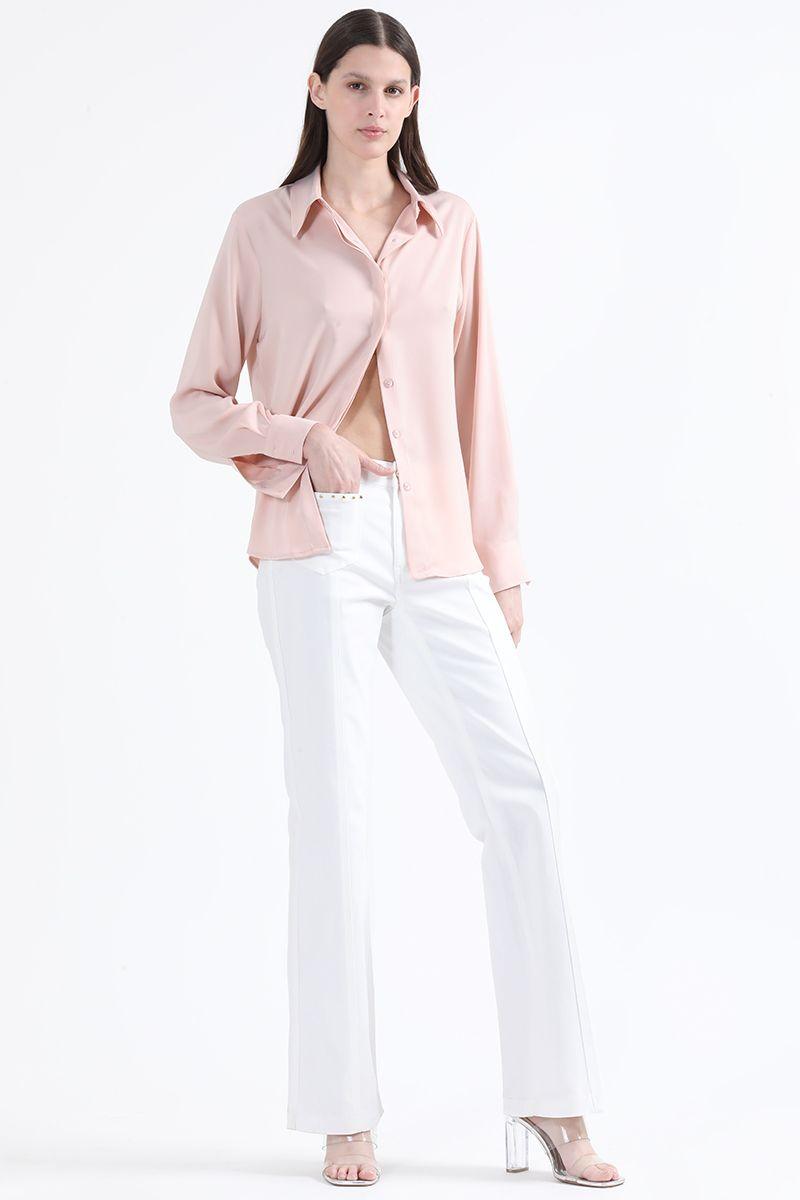 Blusa Basica Satin Opaco, Rosa Liola-1