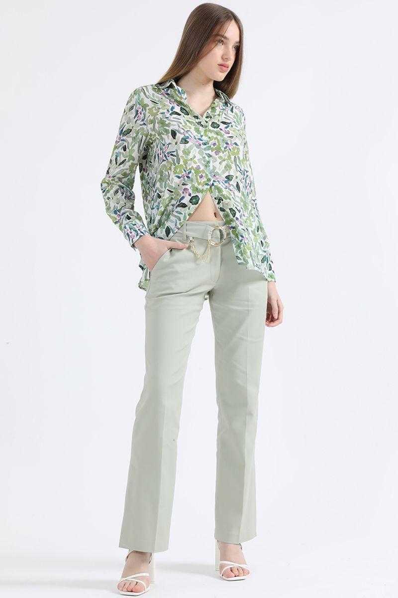 Blusa Estampado Floral, Verde Liola-1