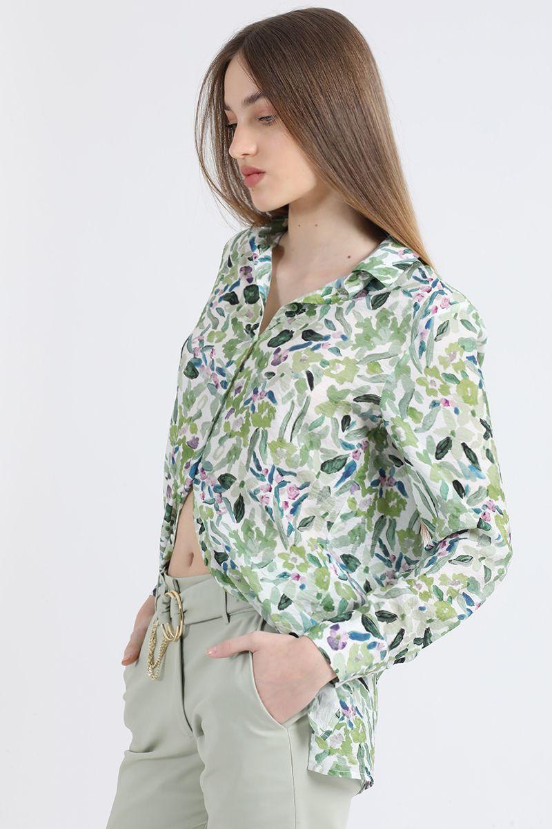 Blusa Estampado Floral, Verde Liola-2