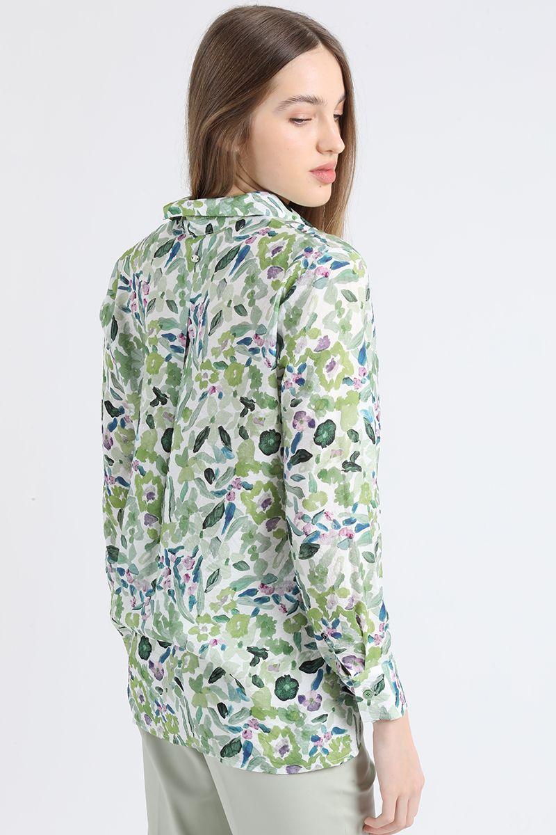 Blusa Estampado Floral, Verde Liola-3
