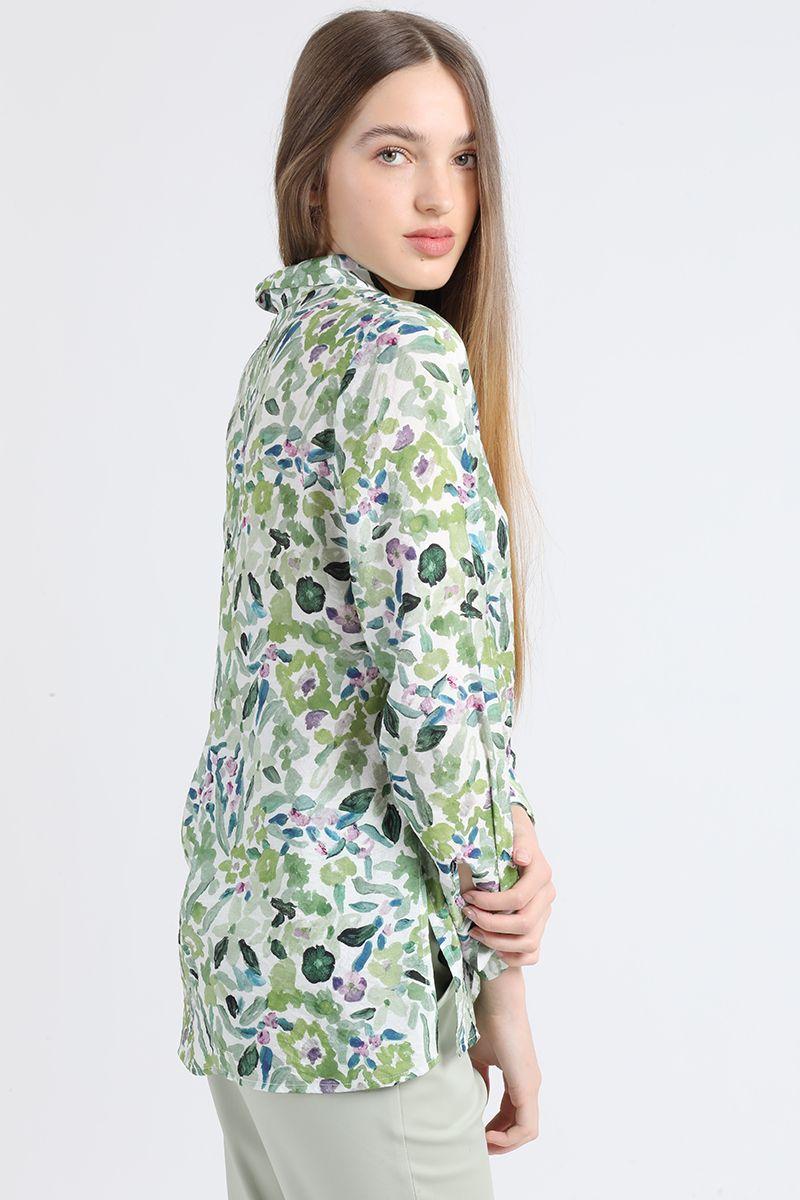 Blusa Estampado Floral, Verde Liola-4