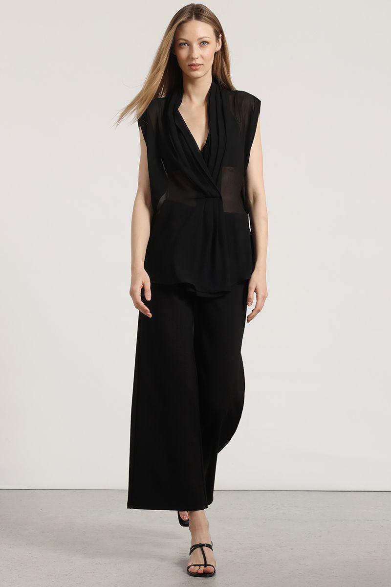 Blusa semitransparente Liola mujer negro-1