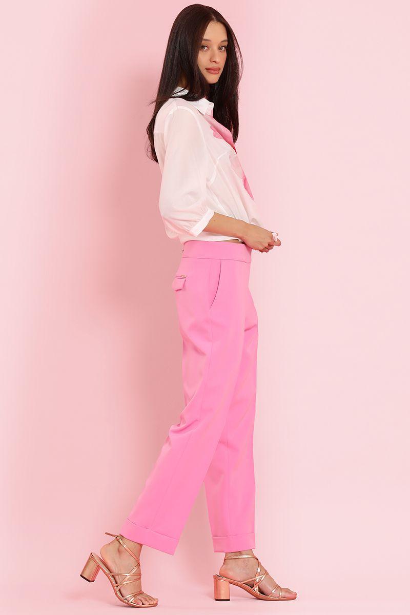 Pantalon sastre herraje metalico, rosa Liola-2