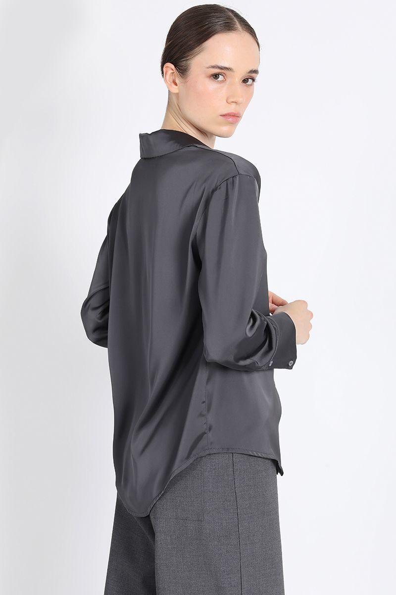 Blusa Camisera Satin Negro Liola-0